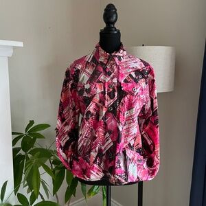 Notions Sparkly Bomber Jacket Size M